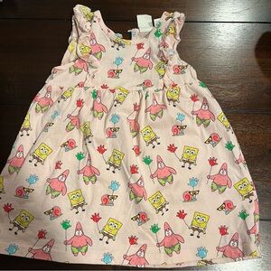 H&M Pink Cartoon Character Dress SpongeBob
